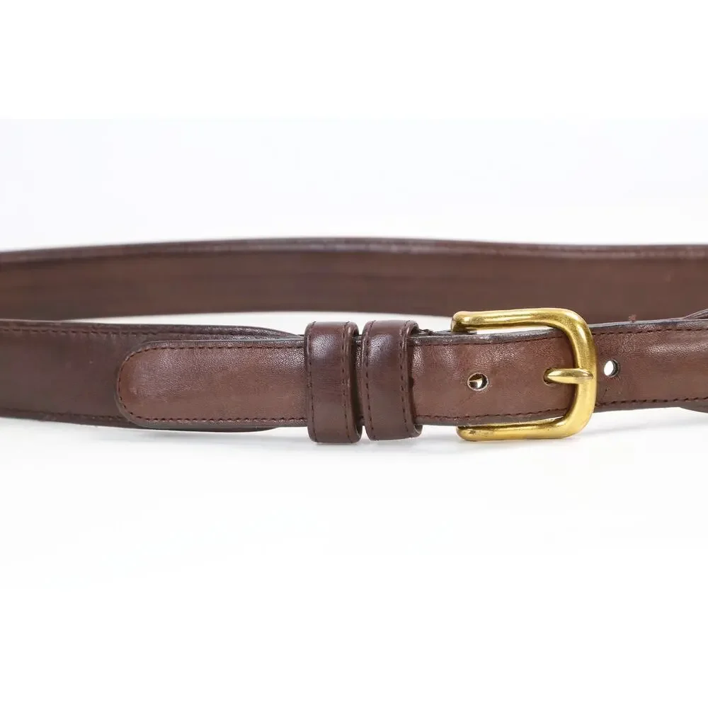 Coach Brown Leather Belt Size 38 / 95 Brass Buckle Classic Luxury Minimalist - Picture 9 of 16